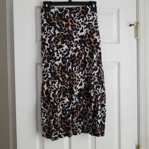Warm Leppard Print Pencil Skirt